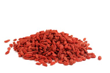 Red goji berries on white background clipart