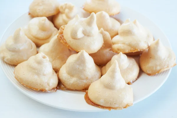 Meringue cookies on a plate — Stock Photo, Image