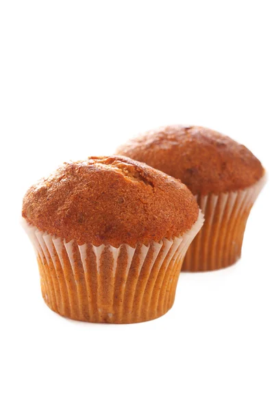 Bran muffins on white background — Stock Photo, Image