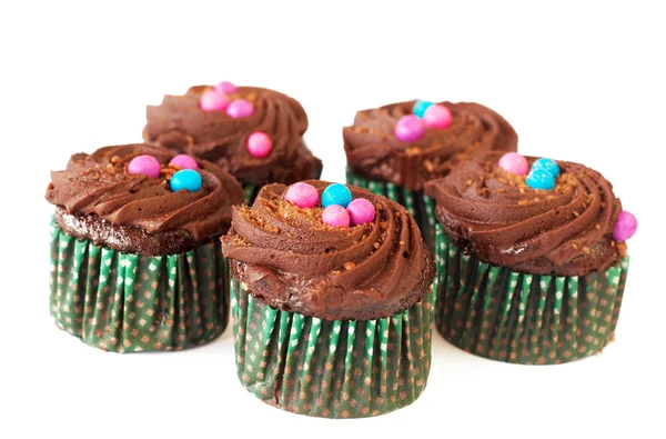 Miniatűr csokoládé cupcakes — Stock Fotó