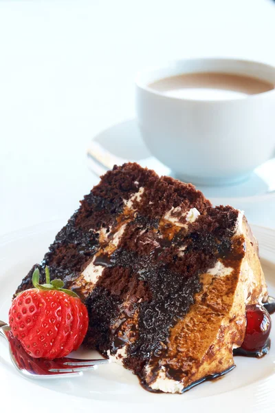 Slice of Black Forest cake — Stock Photo, Image