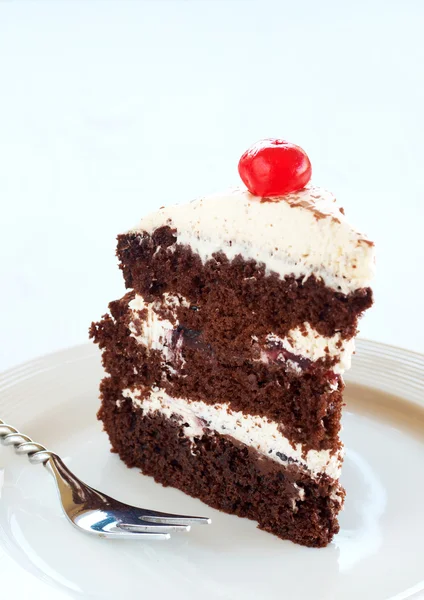 Slice of Black Forest cake — Stock Photo, Image