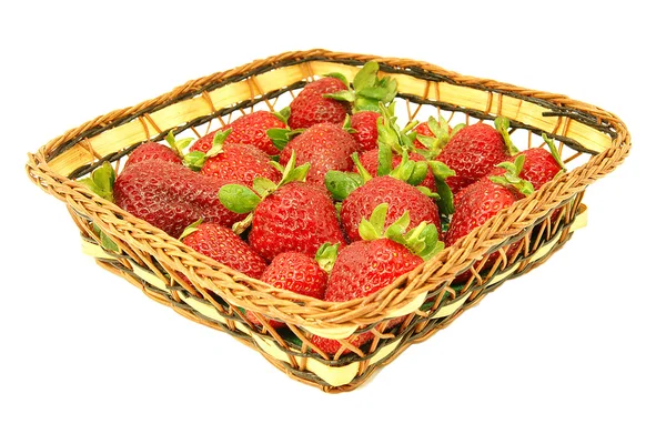 Cesta de fresas — Stock Photo, Image