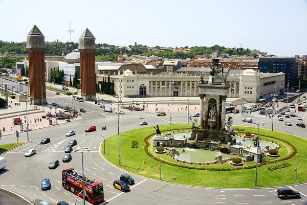 stock image General sight of the square of Spain in Barcelona