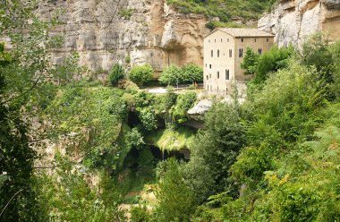 Sant Miquel's monastery of the Fai clipart