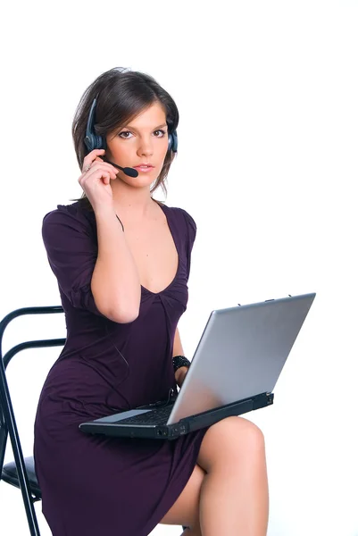 The worker of the call-centre — Stock Photo, Image