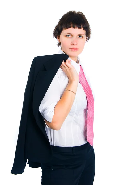 The girl in a business suit — Stock Photo, Image