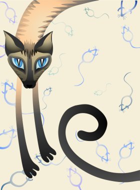 Cat and mouse clipart