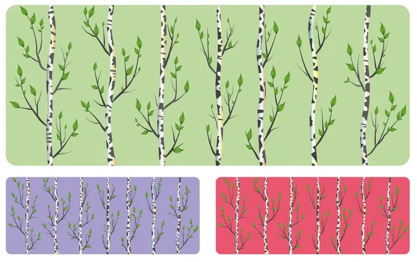 抽象桦木茎背景 — 图库矢量图片