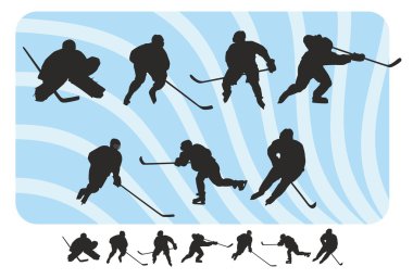 Hockey Silhouettes Set clipart