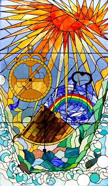 stock image Stained glass window