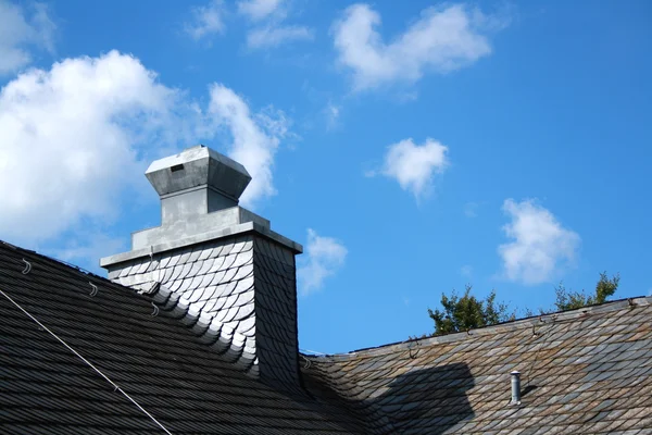 stock image Chimney on an old roof