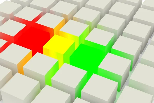 Stock image Cubes red green yellow