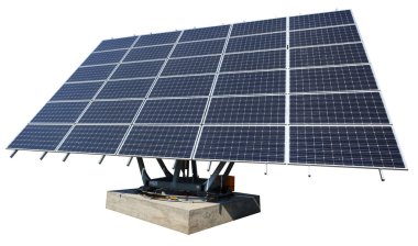 Solar panel isolated on white clipart