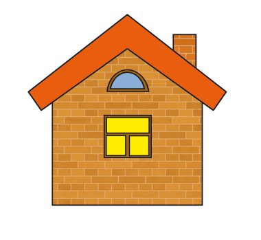 Brick house clipart