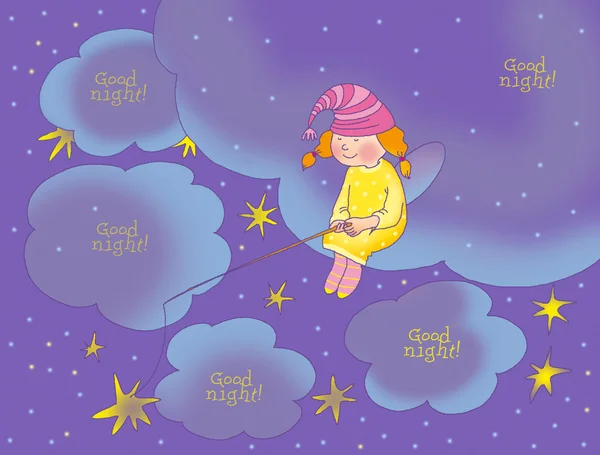 Good night card — Stock Photo, Image