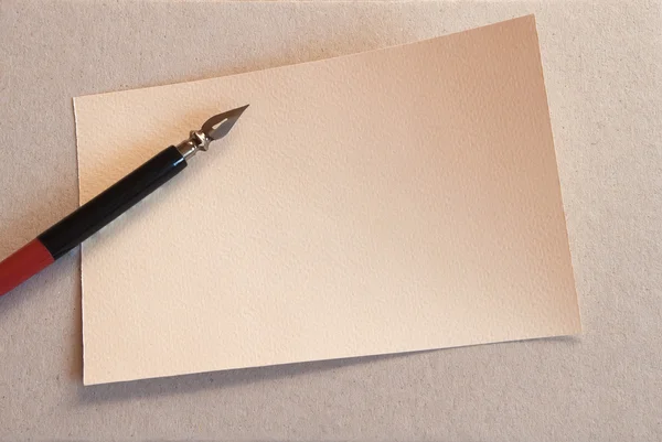 Kağıt ve mürekkep feath — Stok fotoğraf