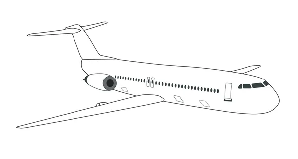 Schematic airplane — Stock Vector