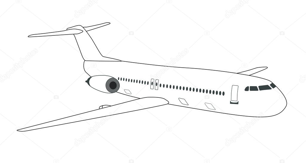 Schematic airplane