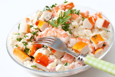 Surimi salad clipart