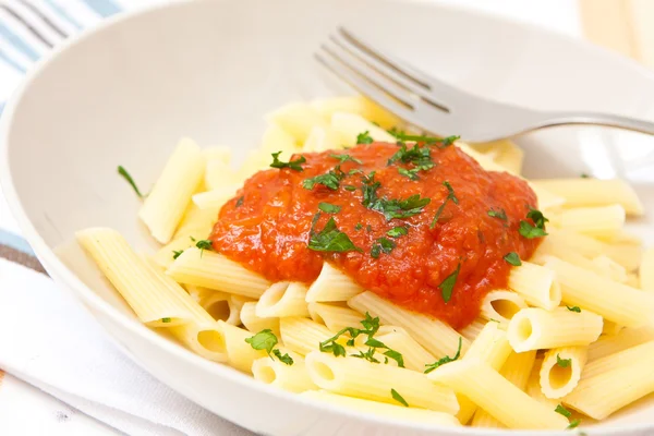 Pasta and tomato — Stock Photo, Image