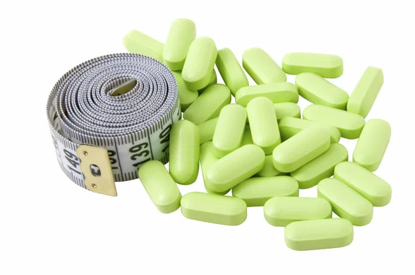 Medir cinta adhesiva y pastillas — Foto de Stock