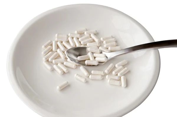 White Pills — Stock Photo, Image
