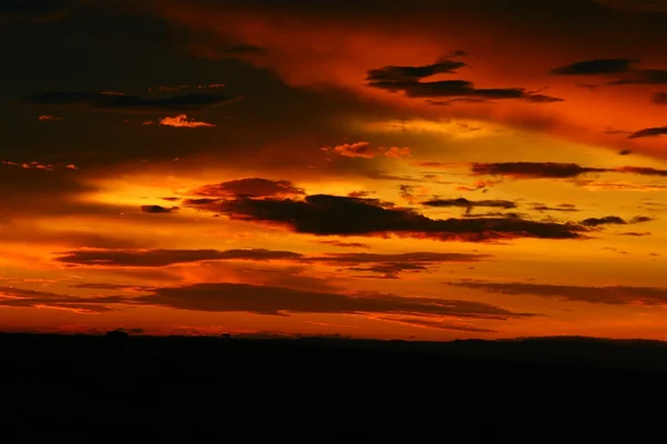 Dramatické západ slunce — Stock fotografie