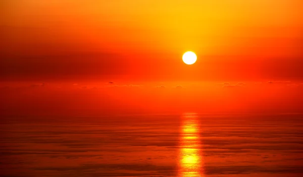 Pôr-do-sol da paisagem marinha — Fotografia de Stock