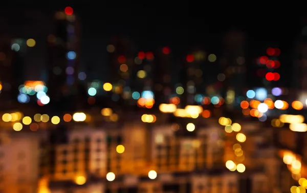 Lumières de ville déconcentrées — Photo