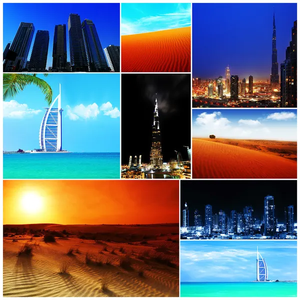 Colagem de Emirados Árabes Unidos imagens — Fotografia de Stock
