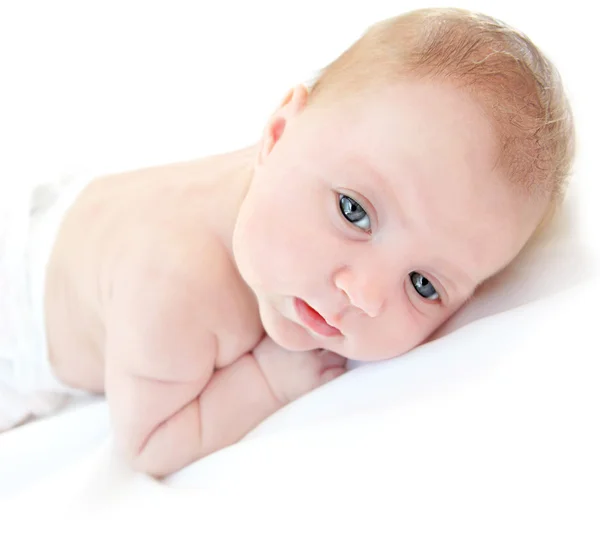 Little baby lying in the bed — Stock Photo, Image