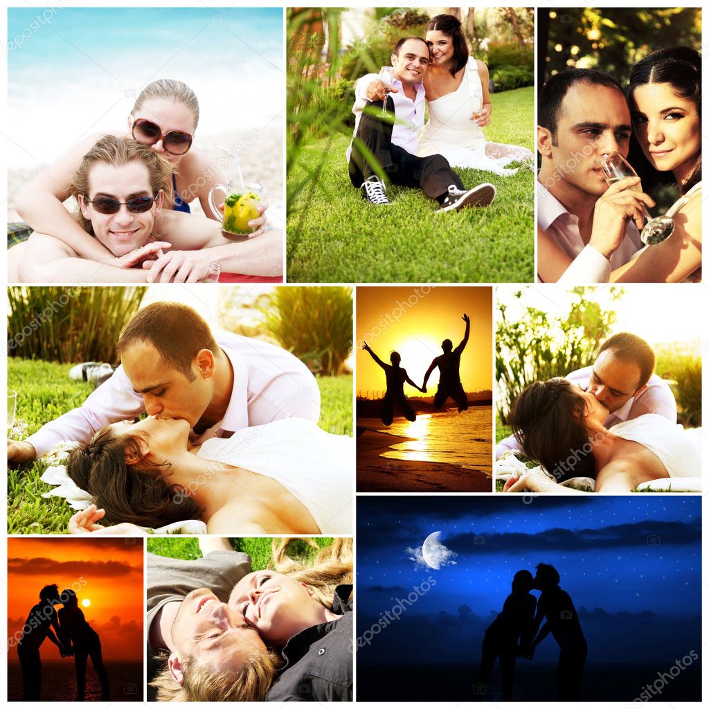 Collage parejas fotos de stock, imágenes de Collage parejas sin royalties |  Depositphotos