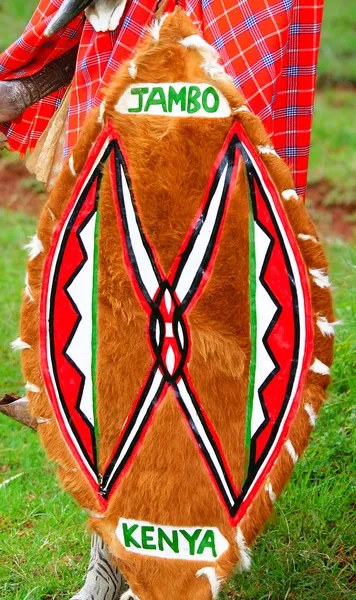 Tradiční štít Masai — Stock fotografie