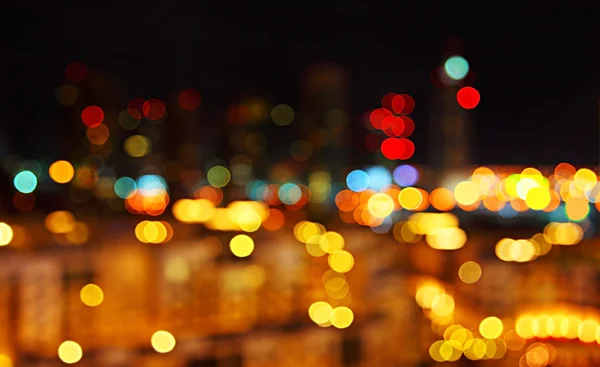 抽象的城市灯光背景 — 图库照片