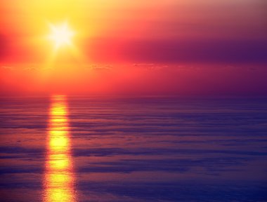 Seascape sunset clipart