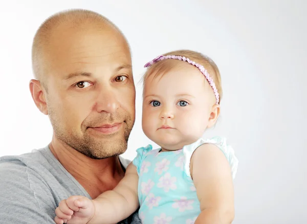 Gelukkig vader met een baby — Stockfoto