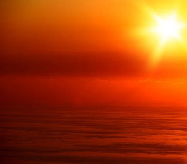 Морський пейзаж захід сонця — стокове фото