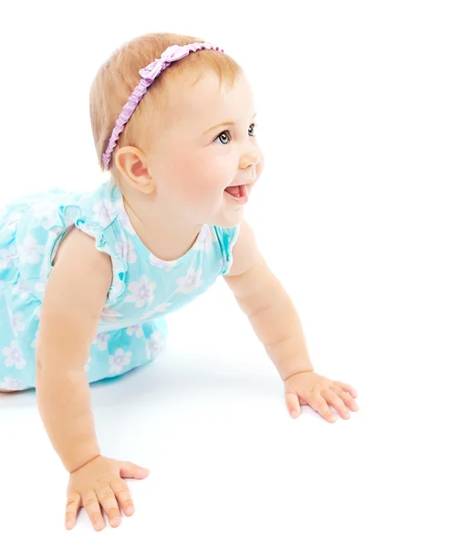 Schattig klein babymeisje lachen — Stockfoto