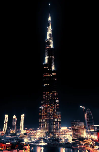 Dubai centro di notte — Foto Stock
