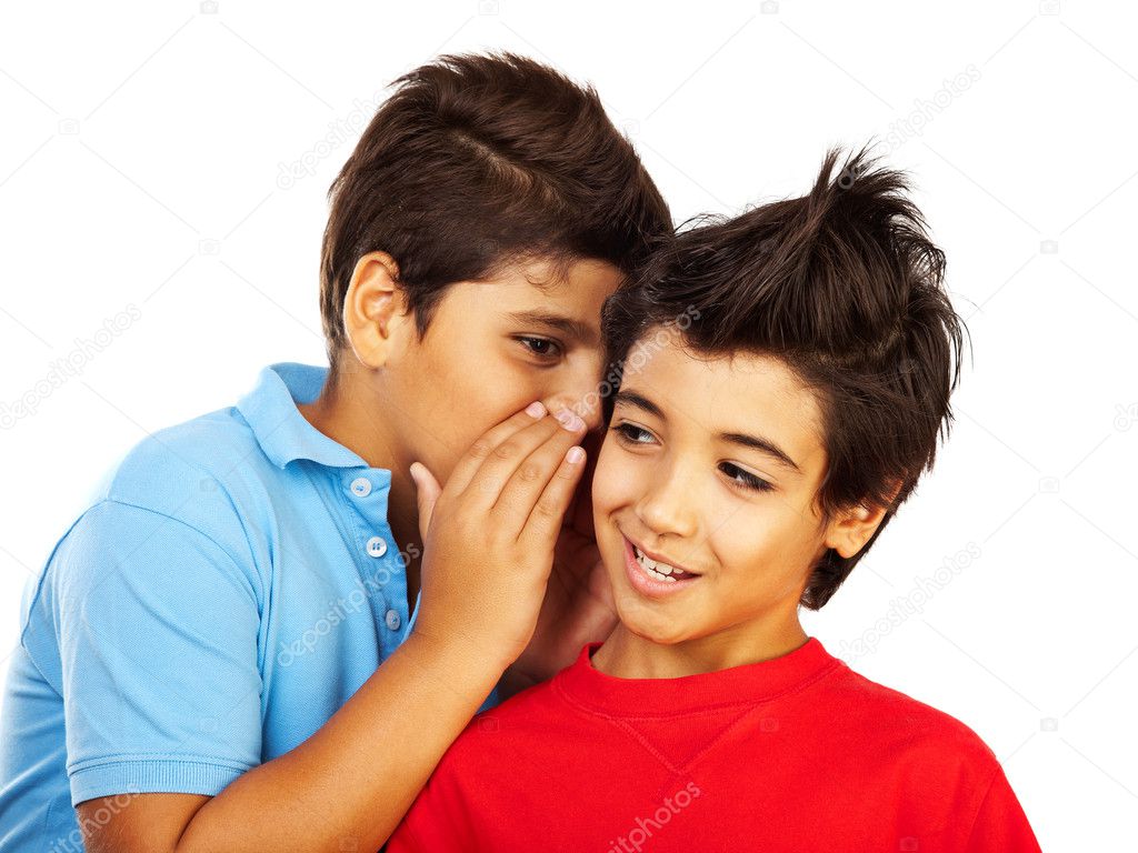 Teen boys gossip