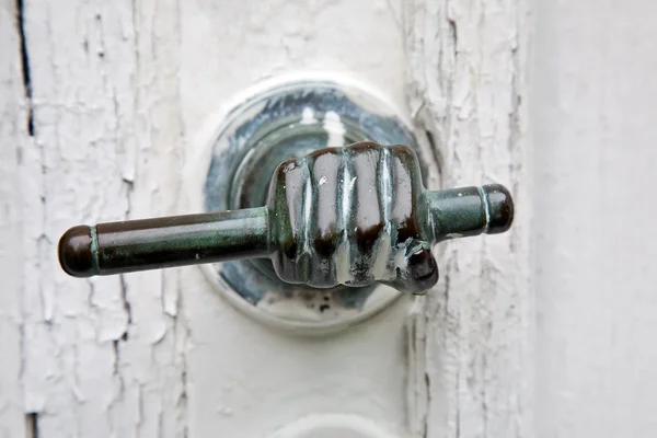 アンティークのドア ハンドル — ストック写真