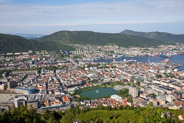 Bergen visto dalla collina — Foto Stock