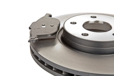 Brake disk and one brake pad clipart