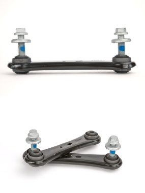 Suspension arm and mounting screws clipart