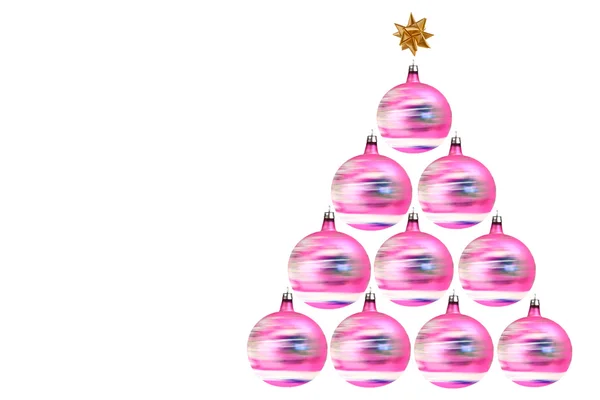 Rotativa árvore de decorações de Natal — Fotografia de Stock