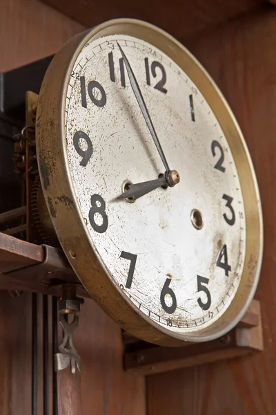 stock image Face of an antique clock indicating nearly eight