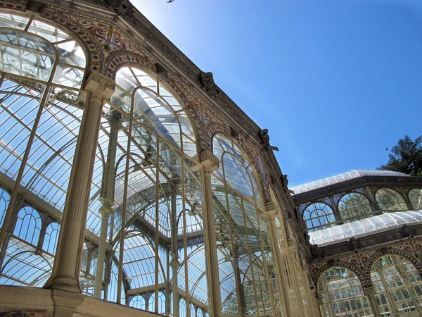 Detalhe o palácio de cristal de El Retiro Madrid Espanha — Fotografia de Stock