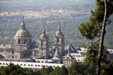 Nice view of the Palacio de Sal Lorenzo del Escorial in Madrid S clipart