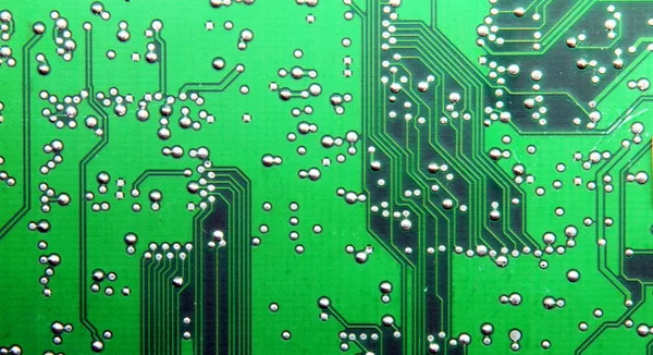 Tracks from an electronic circuit board — Stock Photo, Image
